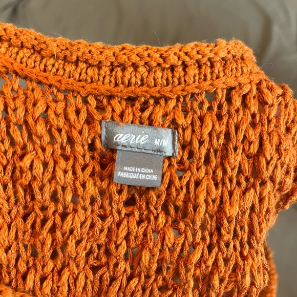 Aerie Size M Knit Orange Tank Top - Picture 4 of 6